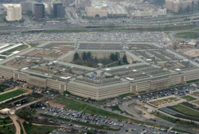 FILE - This March 27, 2008, file photo, shows the Pentagon in Washington. The Pentagon said Tuesday, July 6, 2021, that it is canceling a cloud-computing contract with Microsoft that could eventually have been worth $10 billion and will instead pursue a deal with both Microsoft and Amazon. (AP Photo/Charles Dharapak, File)